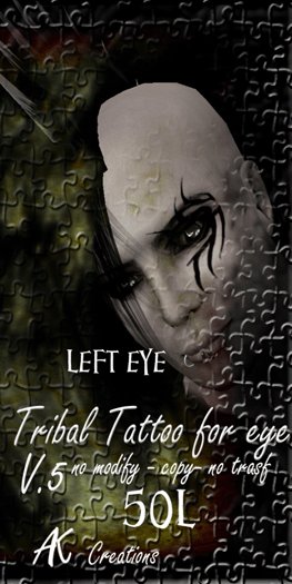 tribal tattoo for eye left v.5