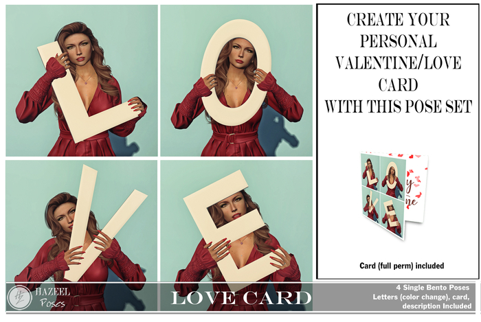 .::Hazeel::. Love Card ~Bento Pose set + Card