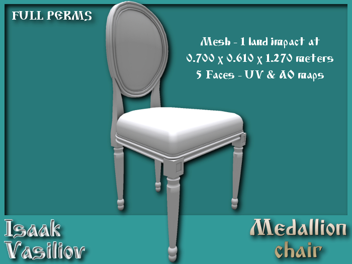 Medallion chair - 1 LI - FULL PERMS Mesh