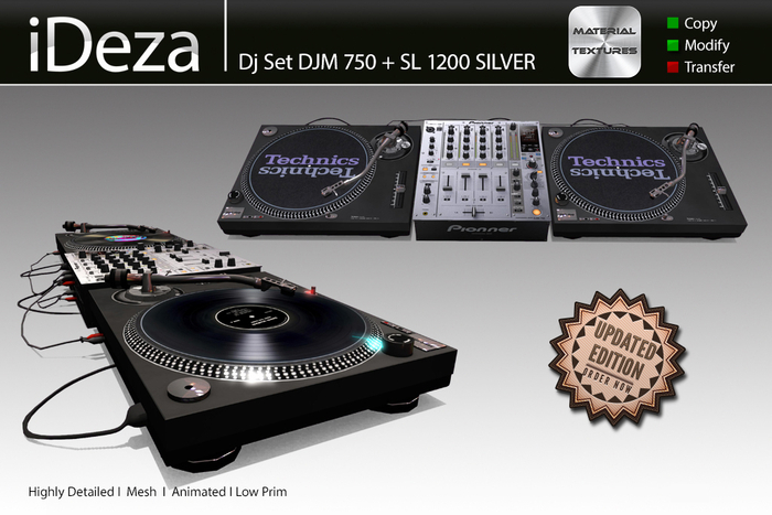 IDEZA - DJM 750 + SL 1200 Silver Set