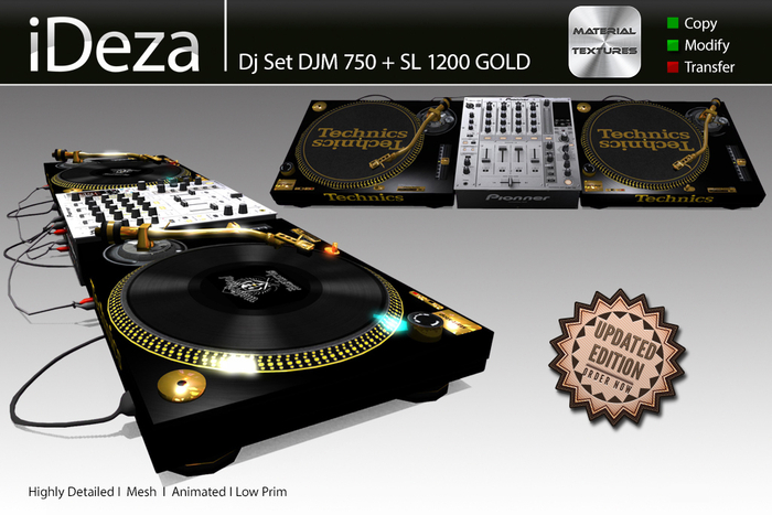 IDEZA - DJM 750 + SL 1200 Gold Set