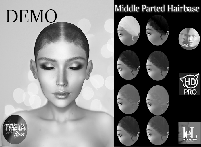 TVS - Middle Parted Hairbase - BOM - DEMO