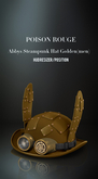POISON ROUGE Abbys Steampunk Hat Golden (men)