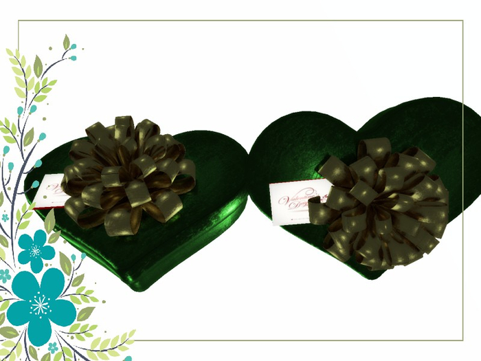 [AE] Gift Box Shop - Metallic Heart GB Green
