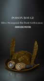 POISON ROUGE Abbys Steampunk Hat Dark Golden (men)