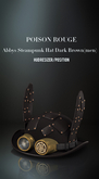 POISON ROUGE Abbys Steampunk Hat Dark Brown (men)