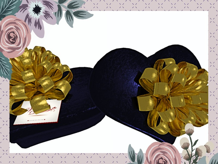 [AE] Gift Box Shop - Metallic Heart GB Blue