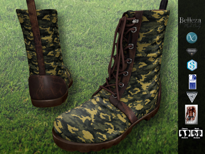B.o.E - Luke Camo Boots OLIVE (box)