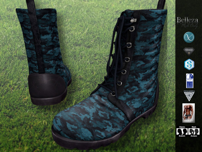 B.o.E - Luke Camo Boots  NAVY (box)
