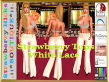 Strawberry Evening Tops#01-White Lace