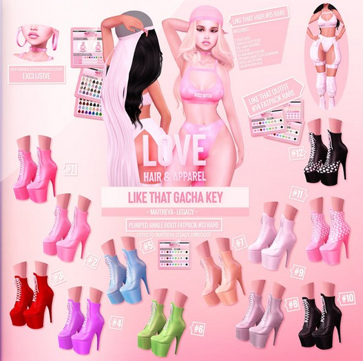 Love [Pumped Ankle Boot] Fatpack #13 - Maitreya (Rez Me) RARE