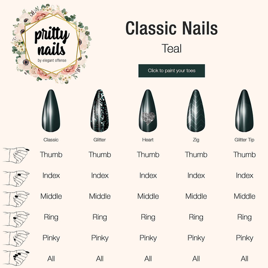 EO PrittyNails: Teal Applier for Mesh Nails {add}