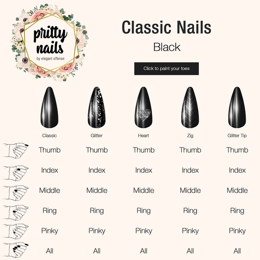 EO PrittyNails: Black Applier for Mesh Nails {add}