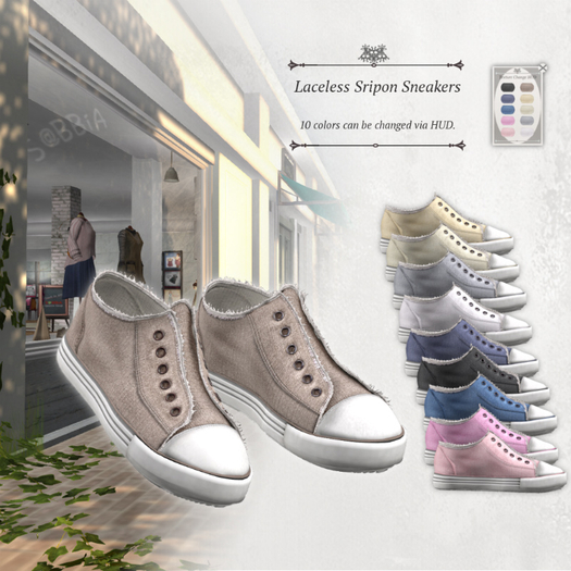S@BBiA::Laceless Sripon Sneakers