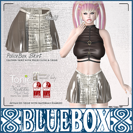 [BlueBox] PoliceBox Skirt (Version: Khaki)