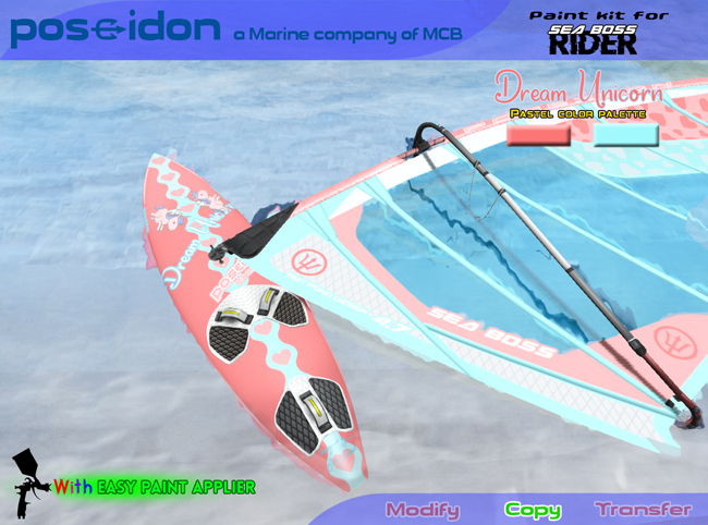 ::POSEIDON:: SEA BOSS RIDER - DREAM UNICORN - 3 TYPES OF BOARD - PAINT HUD APPLIER !