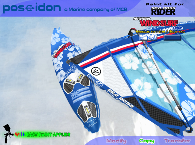 ::POSEIDON:: SEA BOSS RIDER - HAWAIIAN TEAM - 3 TYPES OF BOARD - PAINT HUD APPLIER !