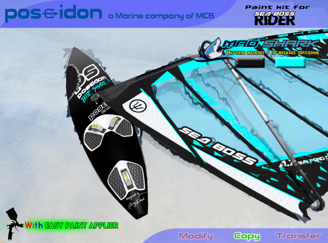 ::POSEIDON:: SEA BOSS RIDER - MAD SHARK - 3 TYPES OF BOARD - PAINT HUD APPLIER !