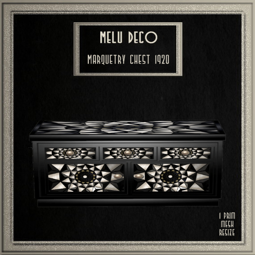 Melu Deco: Marquetry Chest 1920