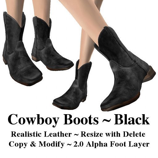 Cowboy Boots ~ Black