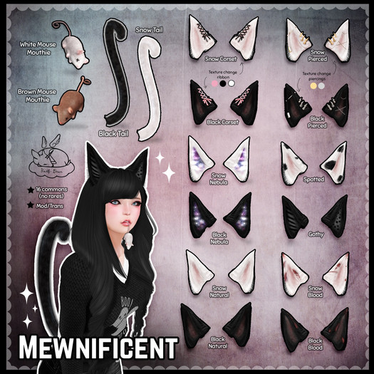+Half-Deer+ Mewnificent - Snow Pierced Ears 1