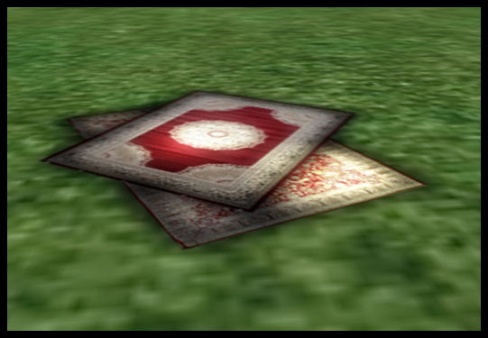 Rug red and white (1 prim)