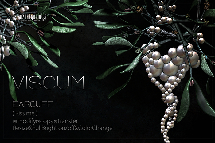 ROZOREGALIA_VISCUM*EARCUFF(Kiss me)