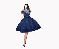 Adl Alta Moda Gown Blue Sky full skirt