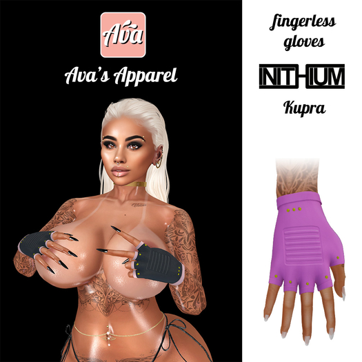 Ava's Apparel: Fingerless gloves - hard pink (wear me)
