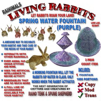 Second Life Marketplace - [Rainimal-SS] Living Rabbit Drink - Spring ...