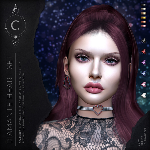 CELESTE - Diamante Heart Set - Fatpack