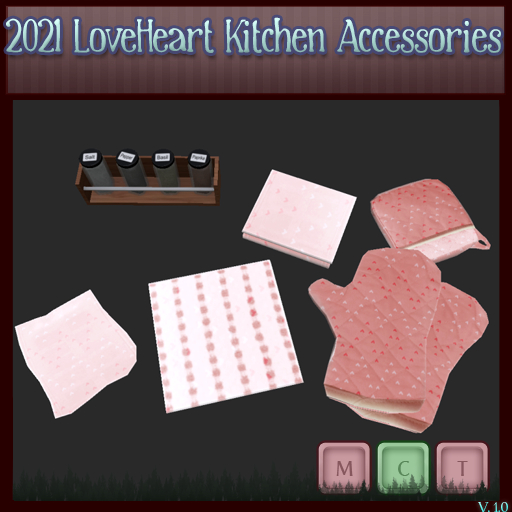 [. HEATHEN .] Kitchen Linen Set-Valentine2021- {REZ}