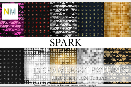 Spark Patterns Second Life Marketplace - Spark Patterns Kit 10 Seamless Textures NM