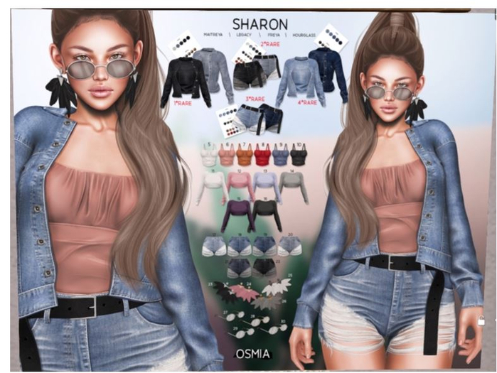 OSMIA - Sharon.Denim Shorts - Blue - M - RARE