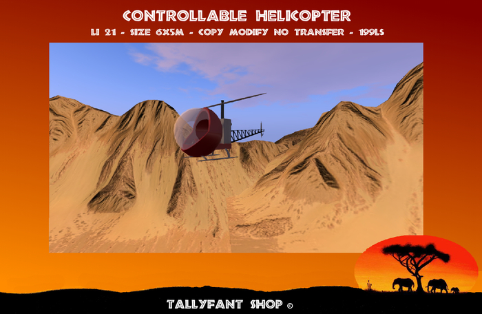 Oldtimer Red Helicopter