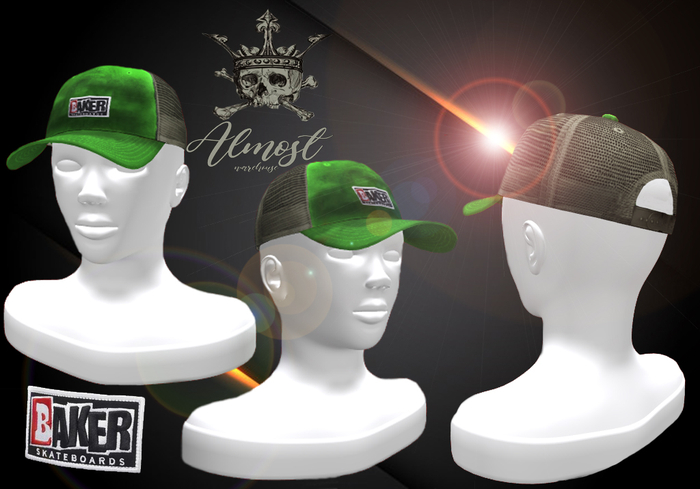 <Almost> Baker Trucker Cap *MESH & RIGGED*