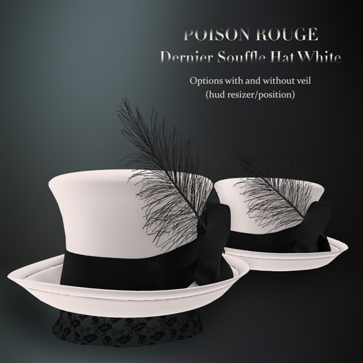 POISON ROUGE Dernier Souffle Hat White