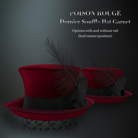 POISON ROUGE Dernier Souffle Hat Garnet