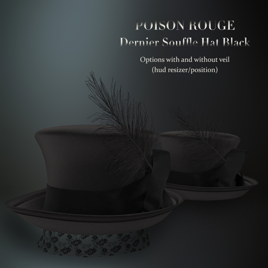 POISON ROUGE Dernier Souffle Hat Black