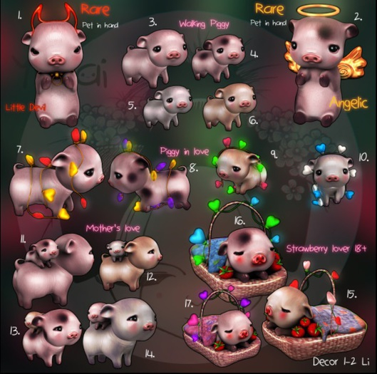 5.Yokai - Playful Piggy - Walking Piggy (silver)