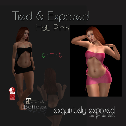 Tied & Exposed in Hot Pink Mini Dress w/Cutouts