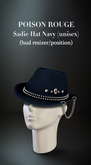 POISON ROUGE Sadie Hat Navy