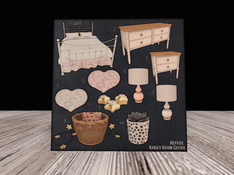 Second Life Marketplace - Refuge - Kara's Room Bedside Table