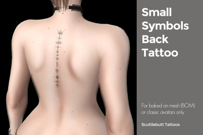 .::Scuttlebutt::. Small Symbols Back Tattoo
