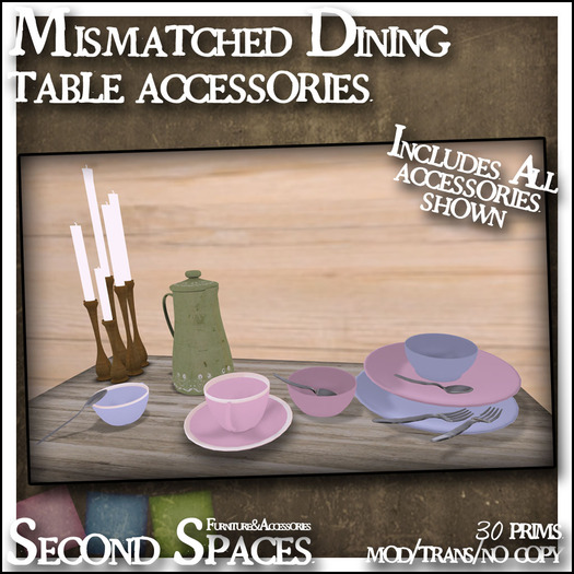 Mismatched Dining Table Accessories (bxd)