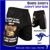 :: RUE :: Men's Board Shorts - Drop Bear Black