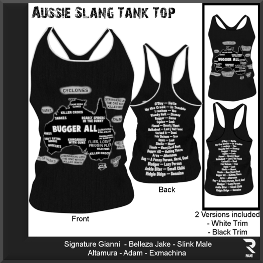 :: RUE :: Aussie Slang Tank DEMO