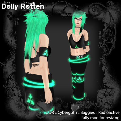 :: Dolly Rotten :: Cybergoth Baggies :: Radioactive - green