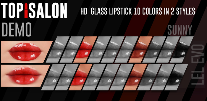 TOP1SALON - HD GLASS LIPSTICK (Lelutka Evolution) DEMO