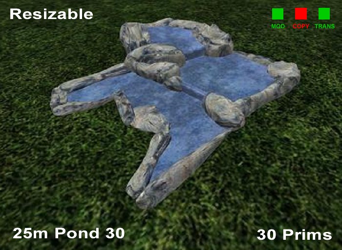 Serenity 25m Resizable Texture Changeable Pond 30tr (v9c)
